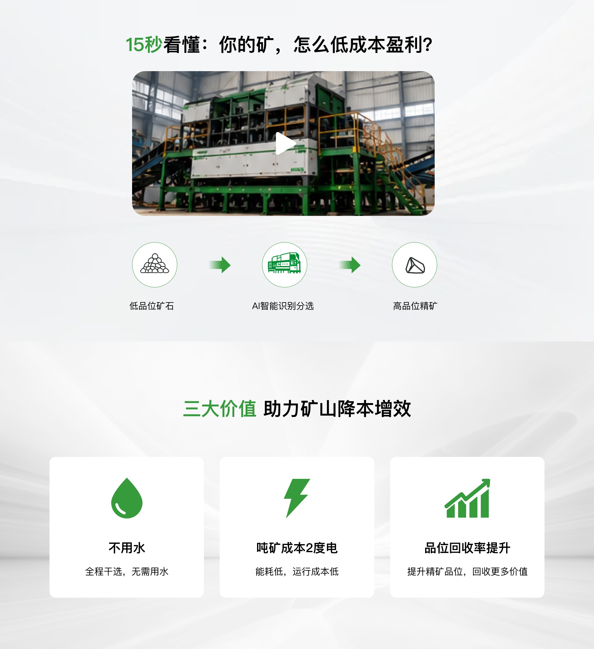 像素智能矿石分选流程视频演示